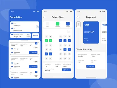 Bus Travel Booking App UI