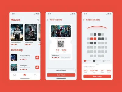 Movie Ticket Booking Mobile App UI